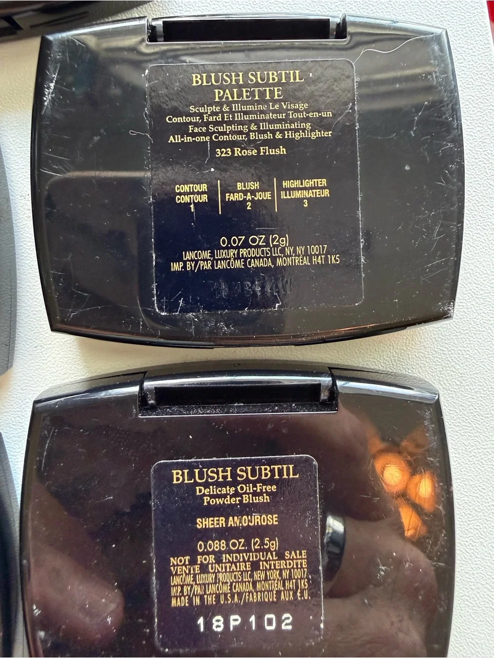 Lancôme travel size blushes, new with Rose Flush Pallet